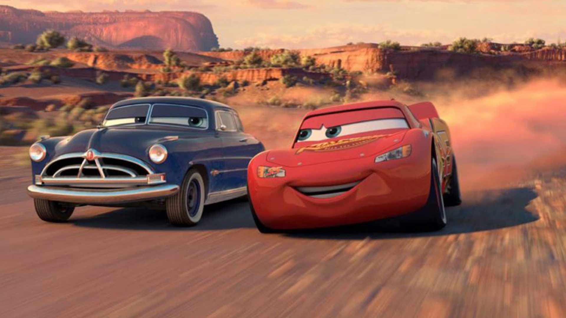 هادسون و مک کویین در جاده در انیمیشن ماشینها ۱