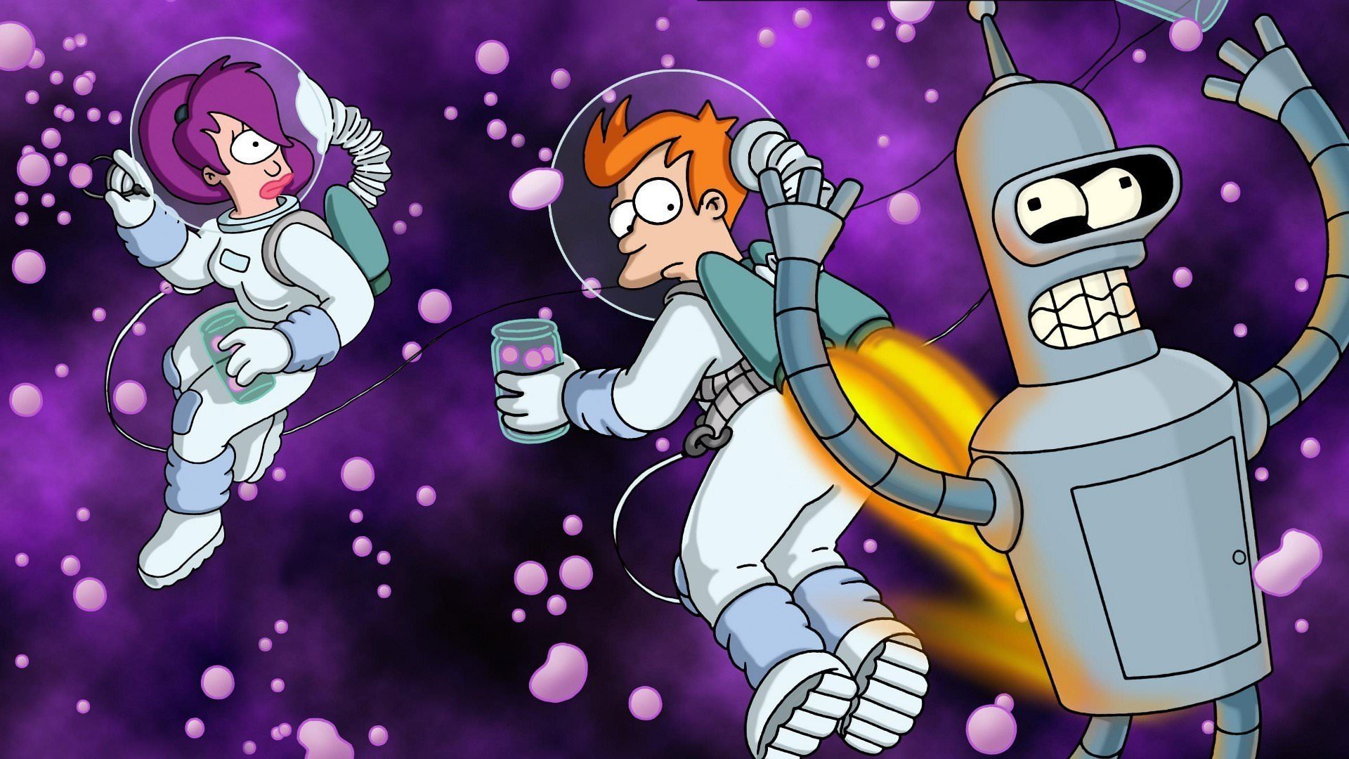 شخصیت‌های سریال Futurama در فضا