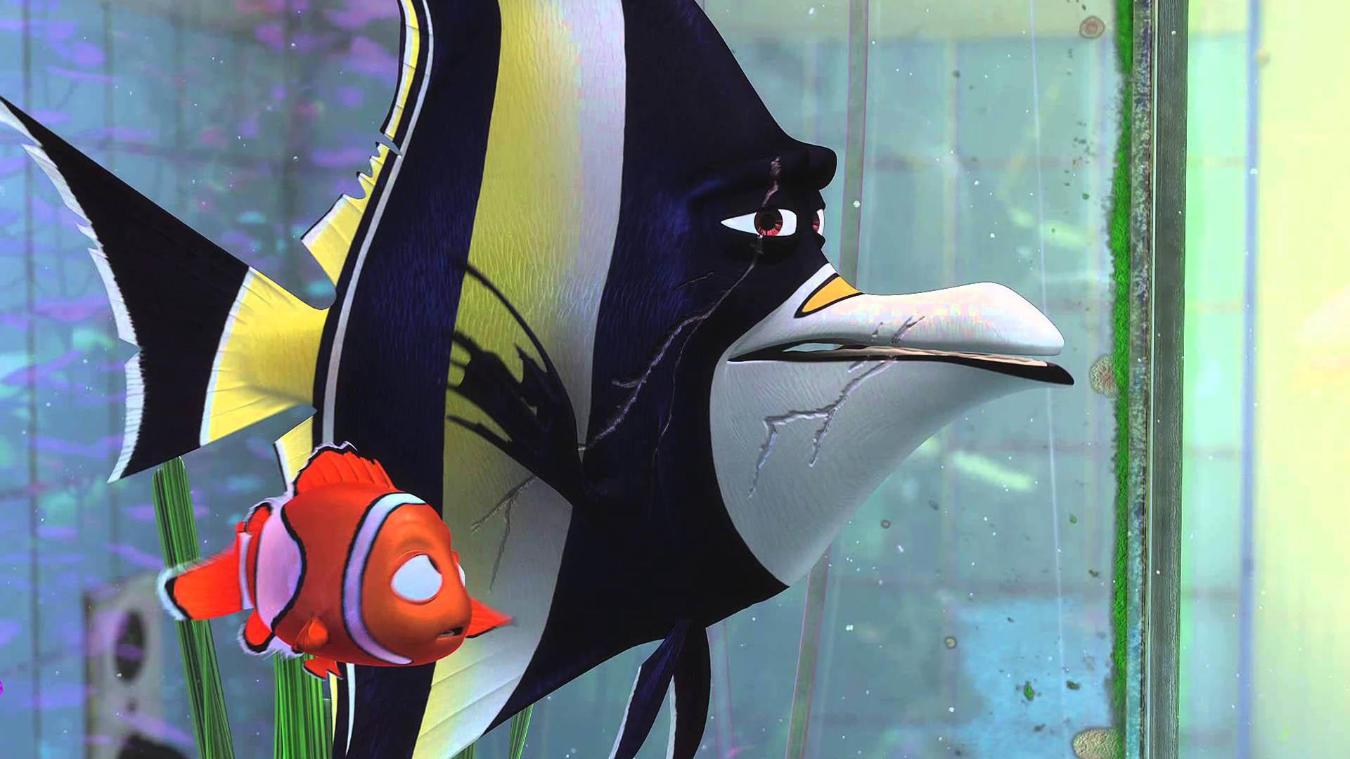 شخصیت جیل با صداپیشگی ویلم دفو و نمو در انیمیشن Finding Nemo