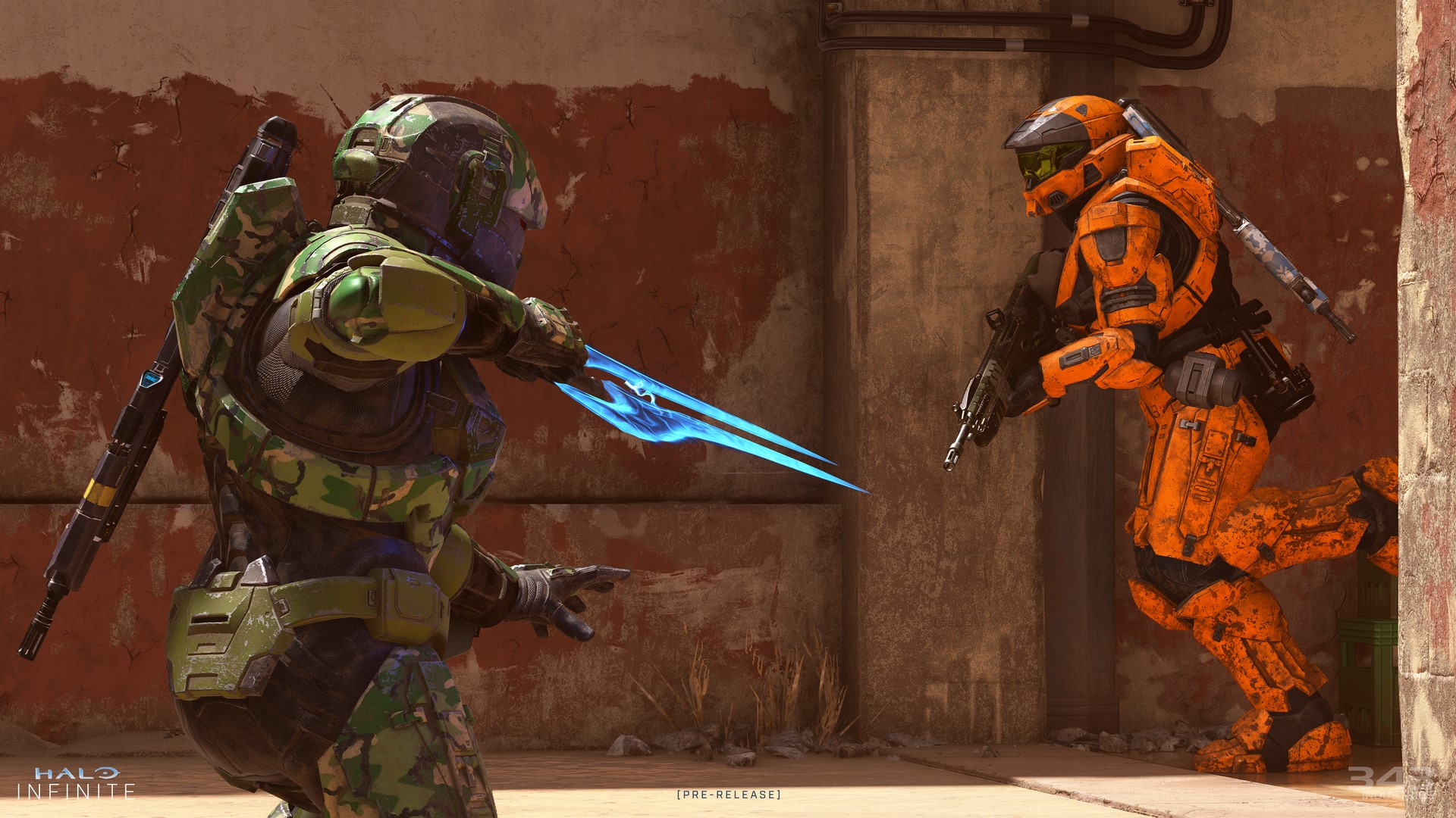 تصویری از دو کاراکتر بخش چندنفره بازی Halo Infinite