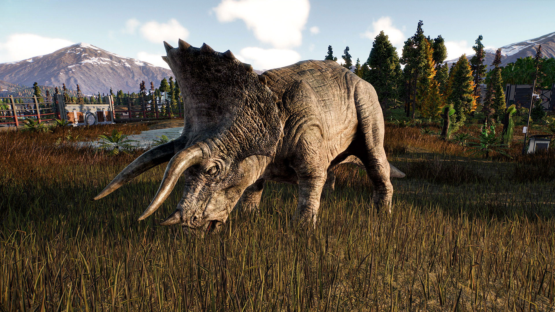 دایناسوری بزرگ در محیط سبز بازی Jurassic World Evolution 2