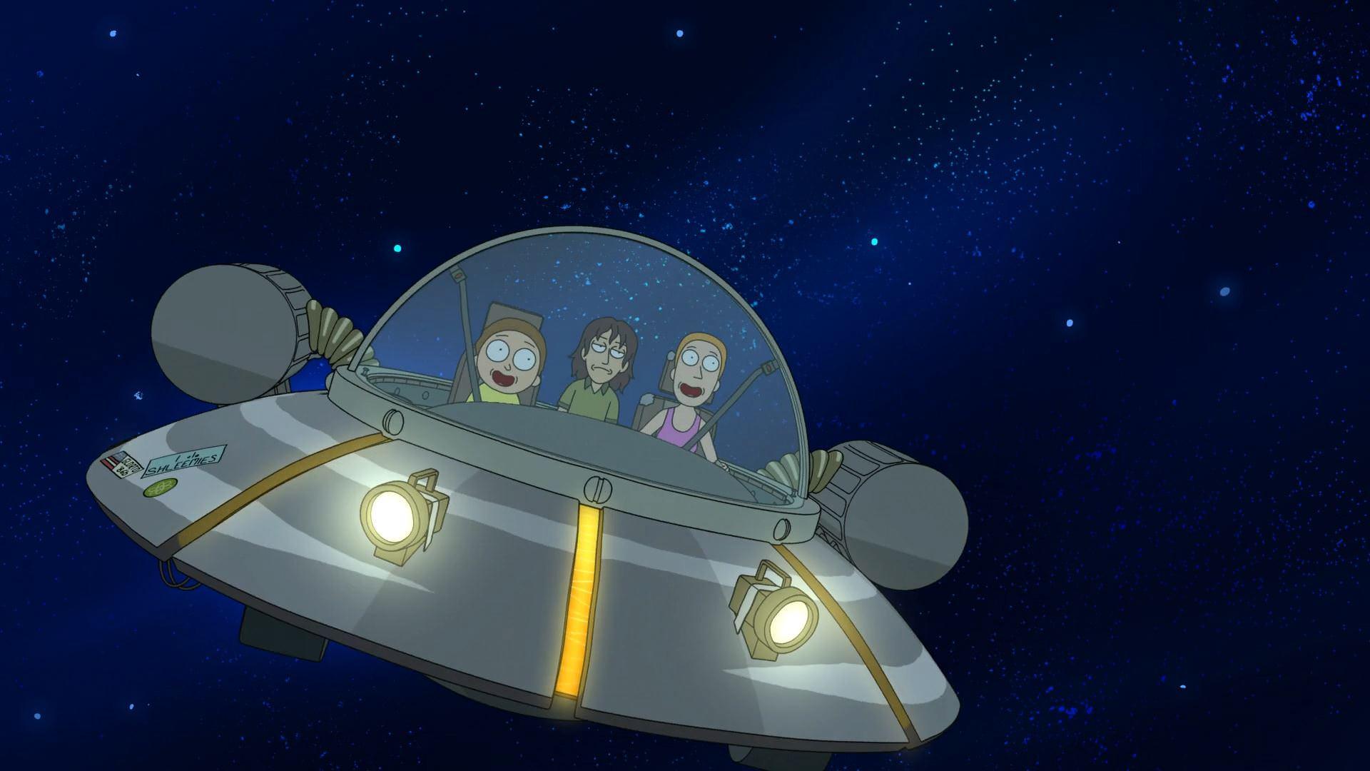بچه‌ها با فضاپیمای ریک تفریح می‌کنند سریال ریک اند مورتی