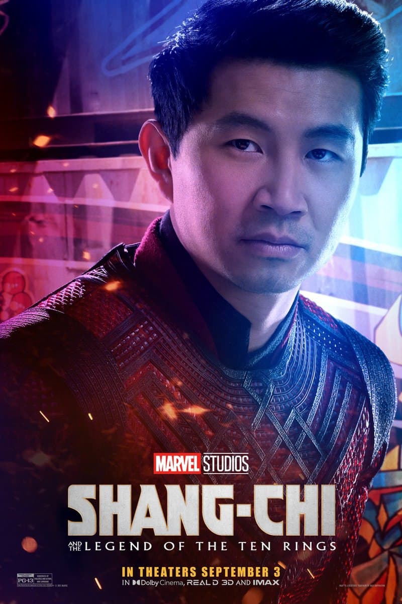 سم لیو در نقش شانگ چی در پوستر شخصیت فیلم Shang-Chi and The Legend of the Ten Rings