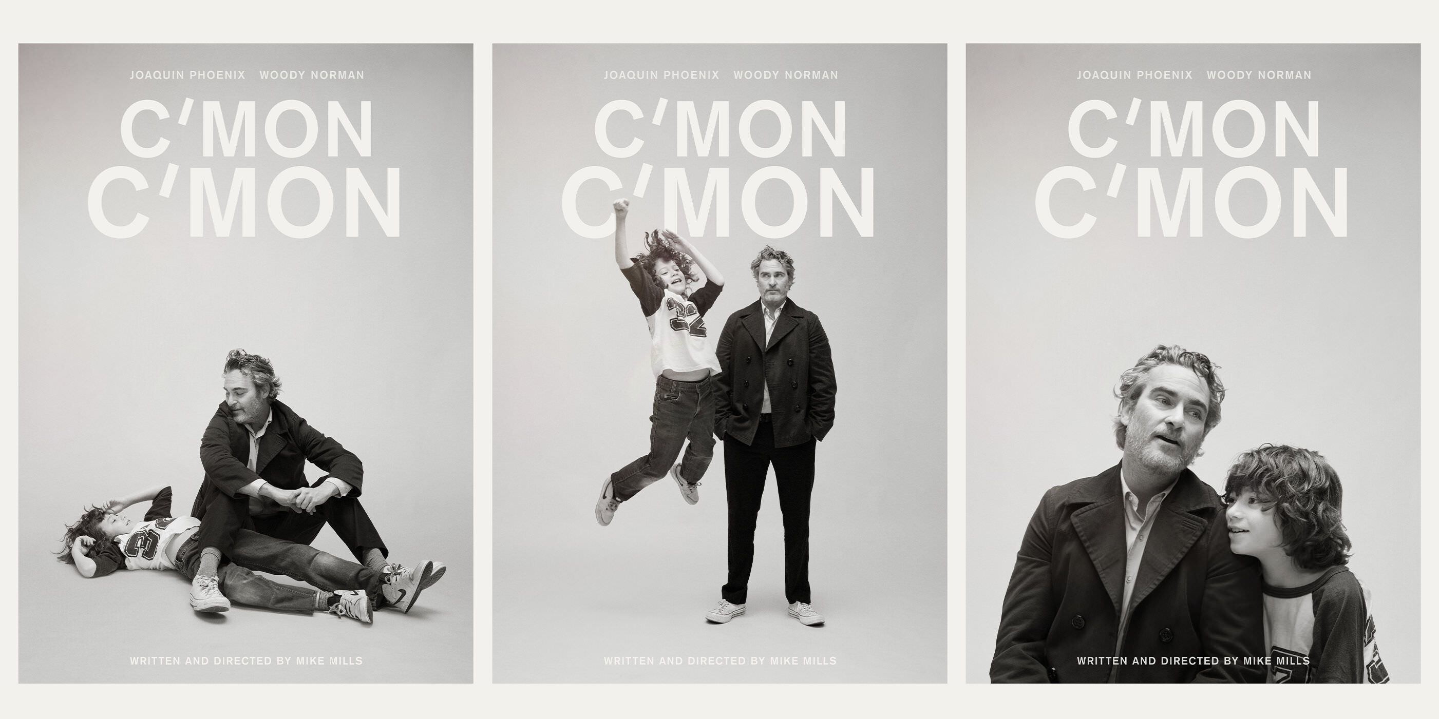 واکین فینیکس و وودی نورمن در پوسترهای فیلم C’mon C’mon
