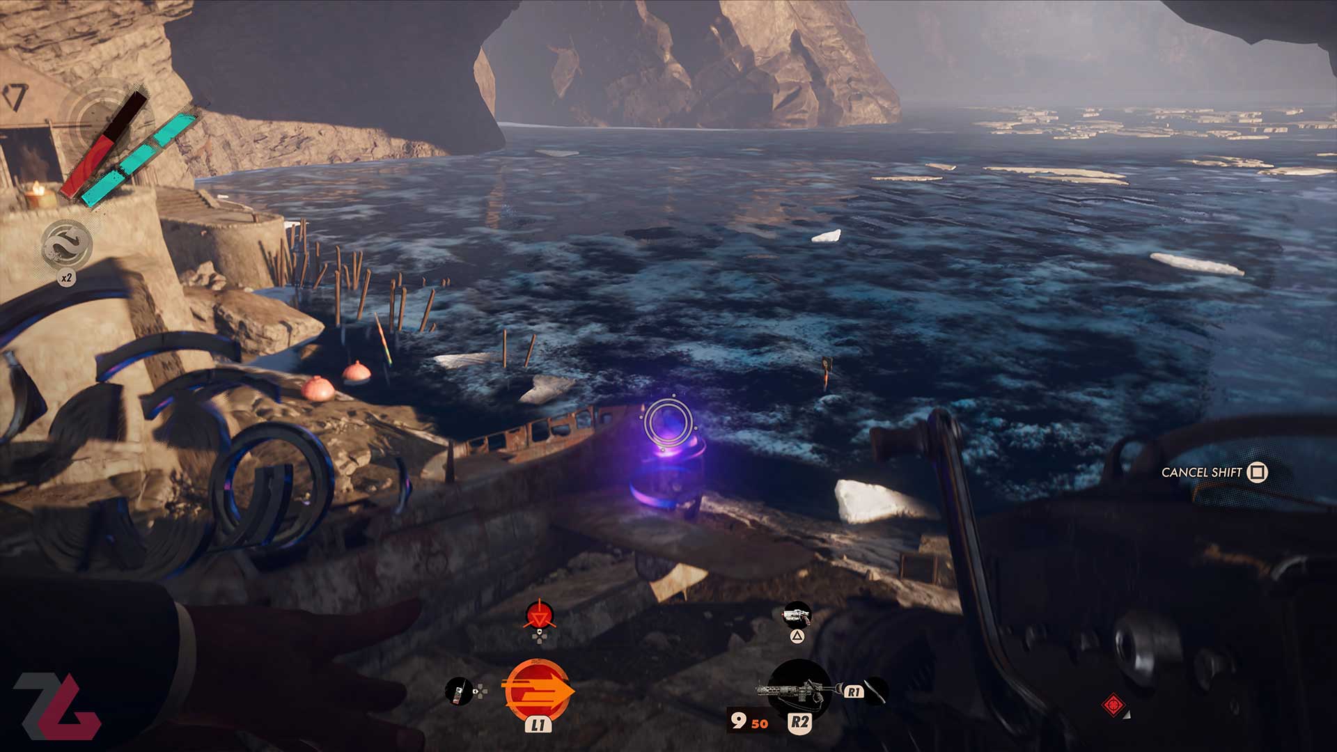 محیط ساحلی بازی Deathloop روی کنسول PS5 سونی