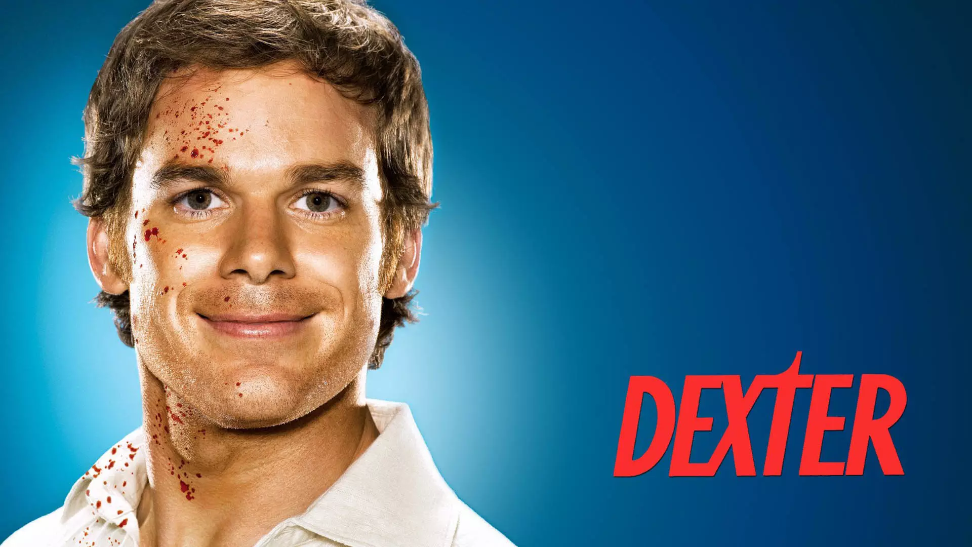 مایکل سی هال با صورت خونی در کاور سریال Dexter