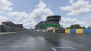 پیست لمانز در بازی Gran Turismo 7 در حالت نیمه بارانی
