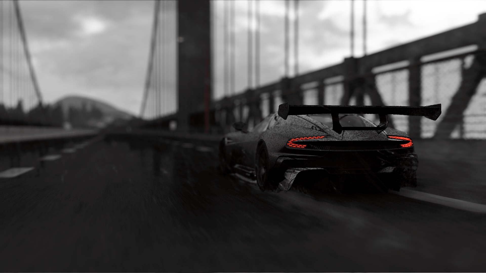ماشین سیاه و سفید در بازی Project Cars 2