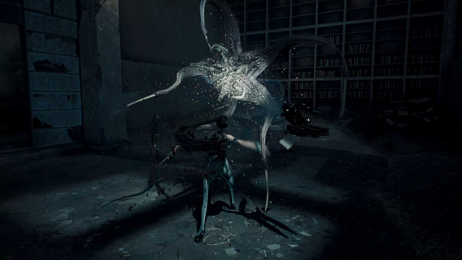 مبارزه با یک دشمن انگل‌مانند فضایی در محیط تاریک بازی Project Eve روی کنسول PS5 سونی