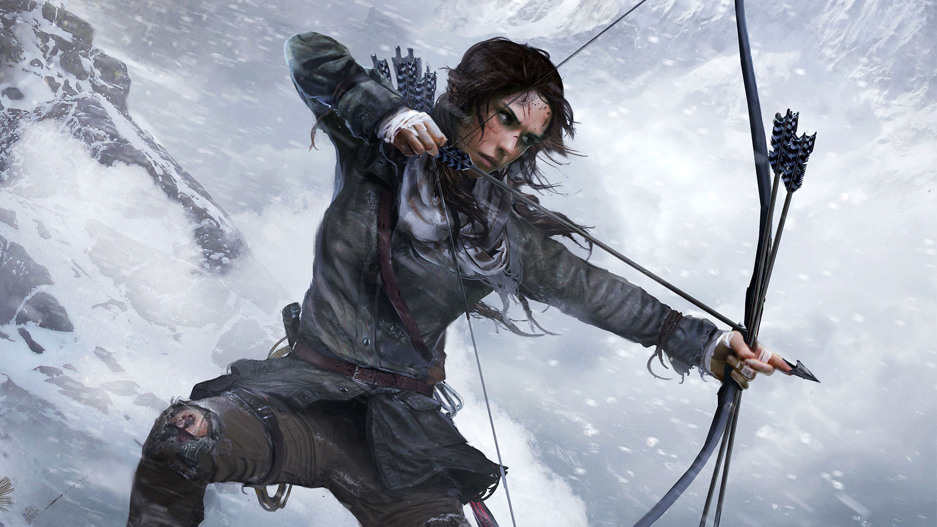 لارا کرفت تیر و کمان را می کشد بازی Rise of the Tomb Raider