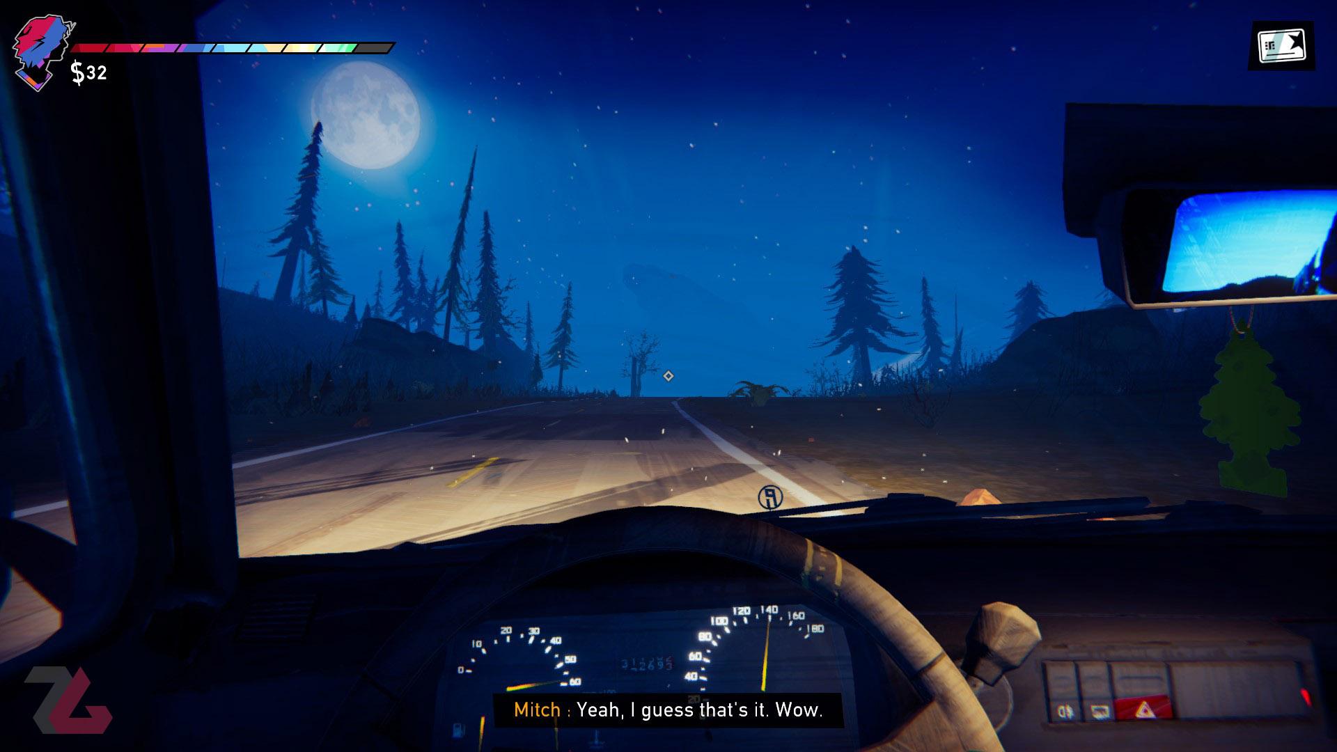 تصویری از رانندگی ماشین در بازی Road 96