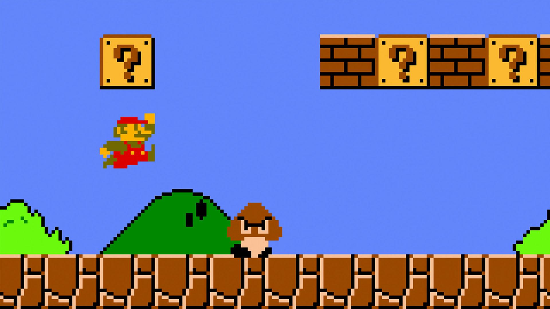 پریدن ماریو در بازی Super Mario Bros