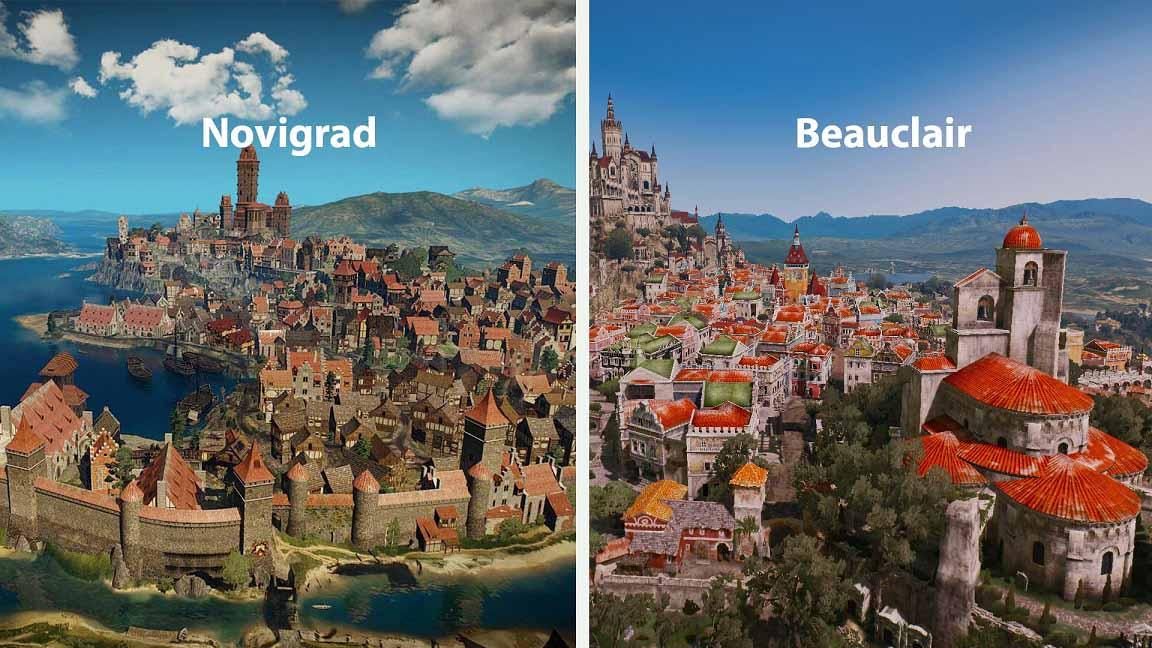 the witcher 3 beauclair novigrad cities comparison