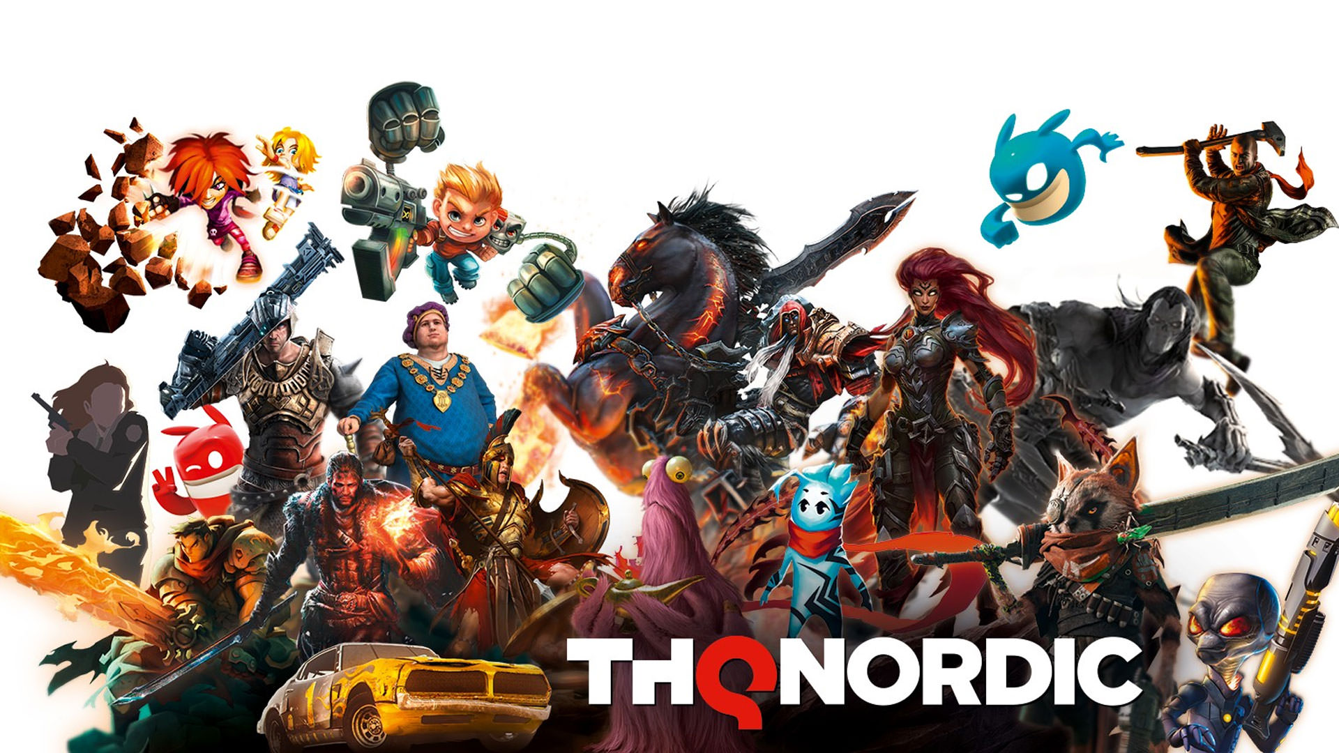 پوستر شخصیت های بازی های THQ Nordic