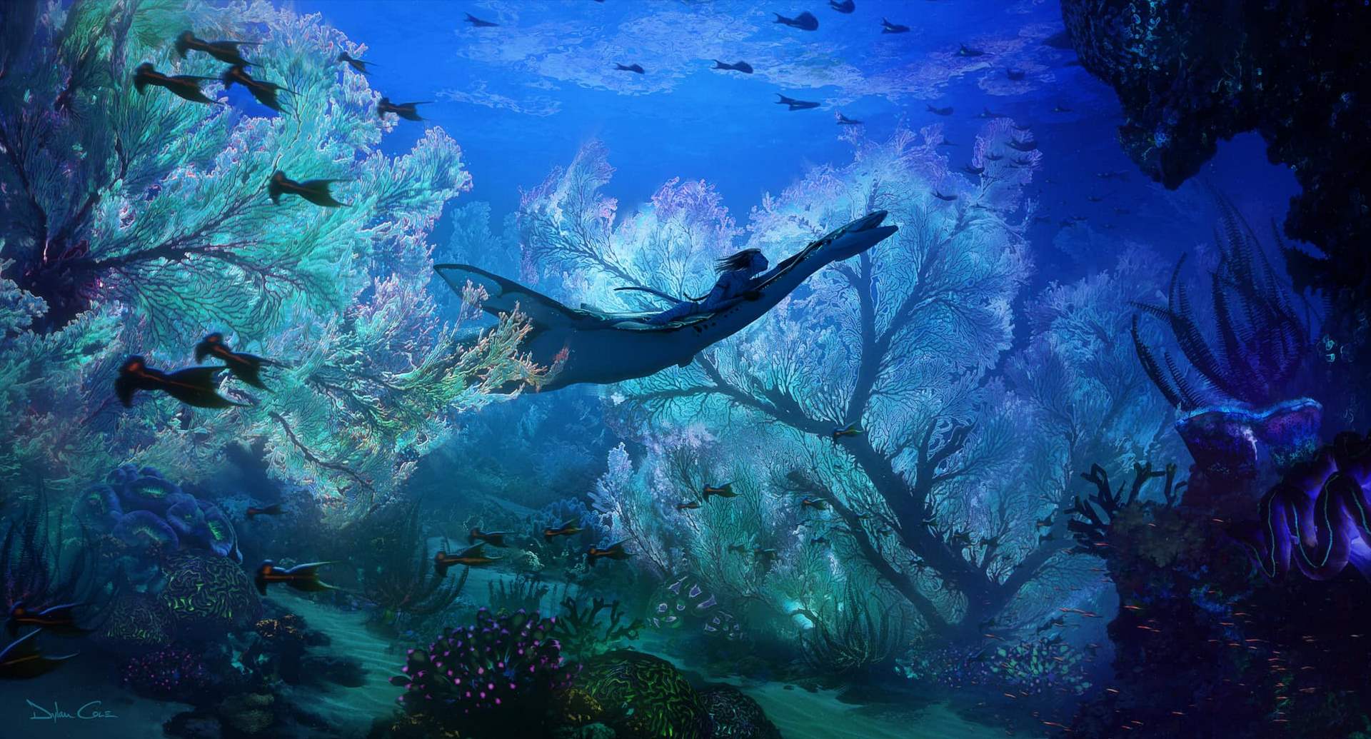 نمایی از دنیای زیر آب در فیلم آواتار ۲