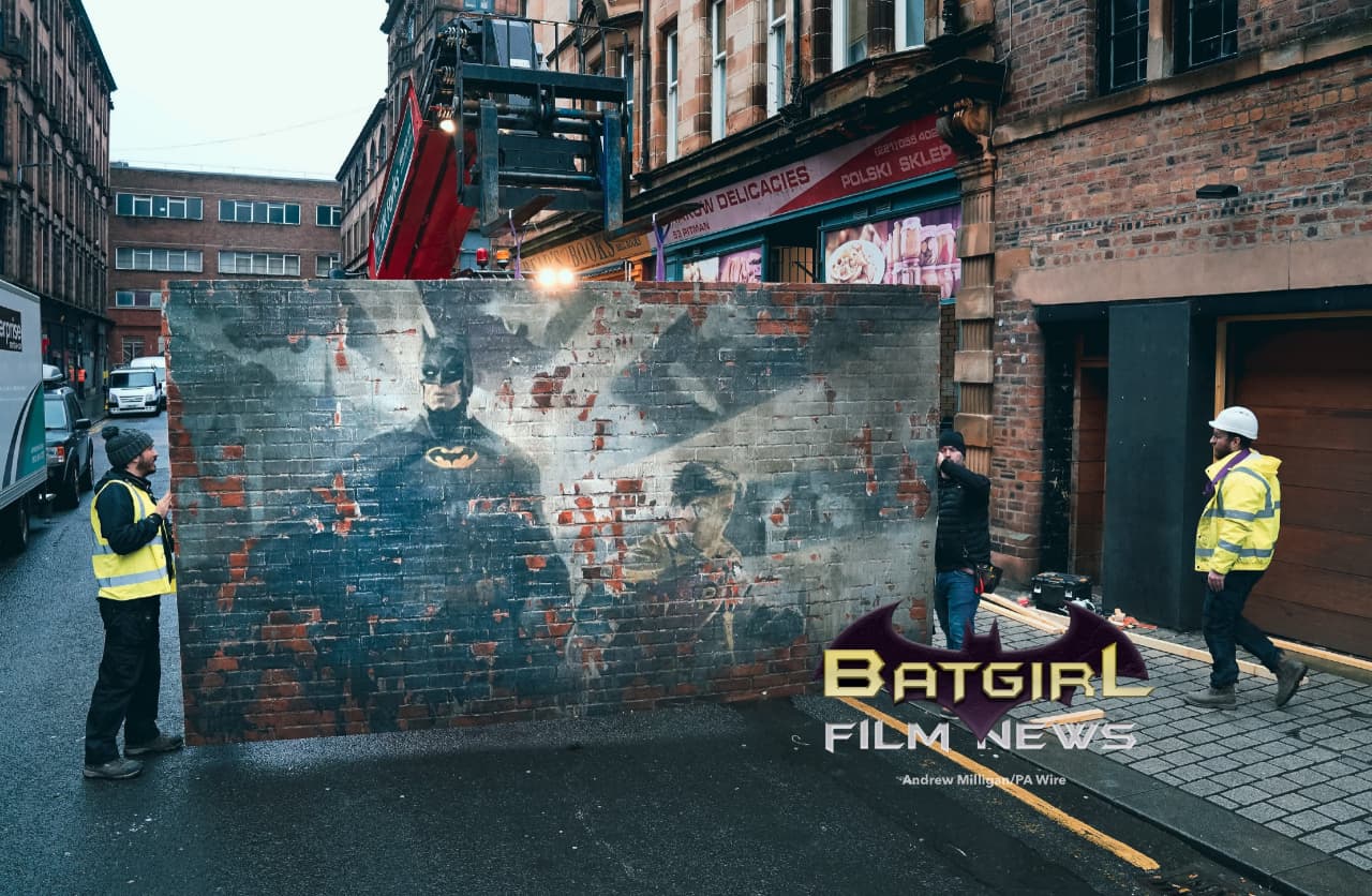 نقاشی دیواری بتمن و رابین در پشت صحنه فیلم Batgirl