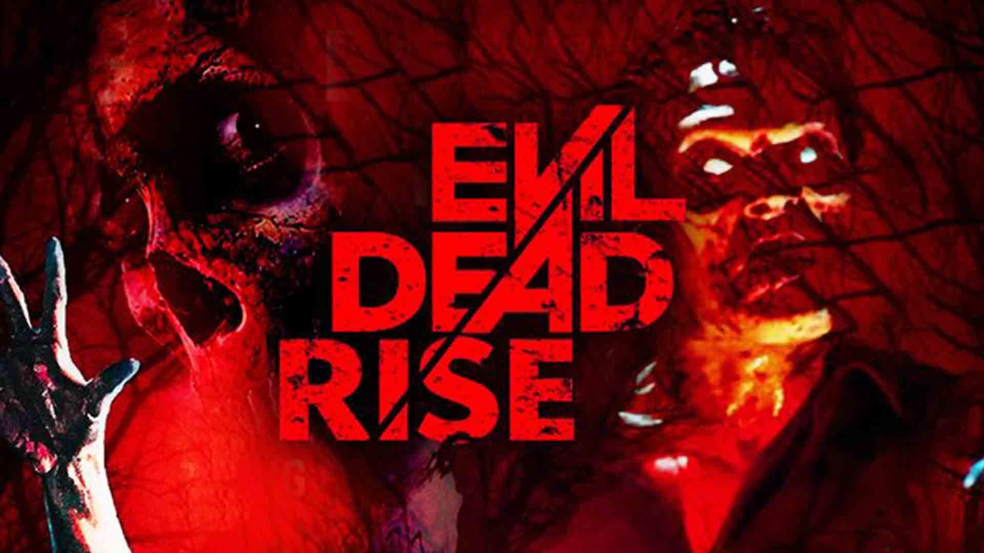شخصیت‌های شیطانی در پوستر قرمز رنگ فیلم Evil Dead Rise