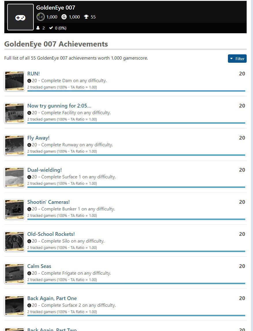 golden eye 007 leaked xbox achievements  Image of golden eye 007 leaked xbox achievements