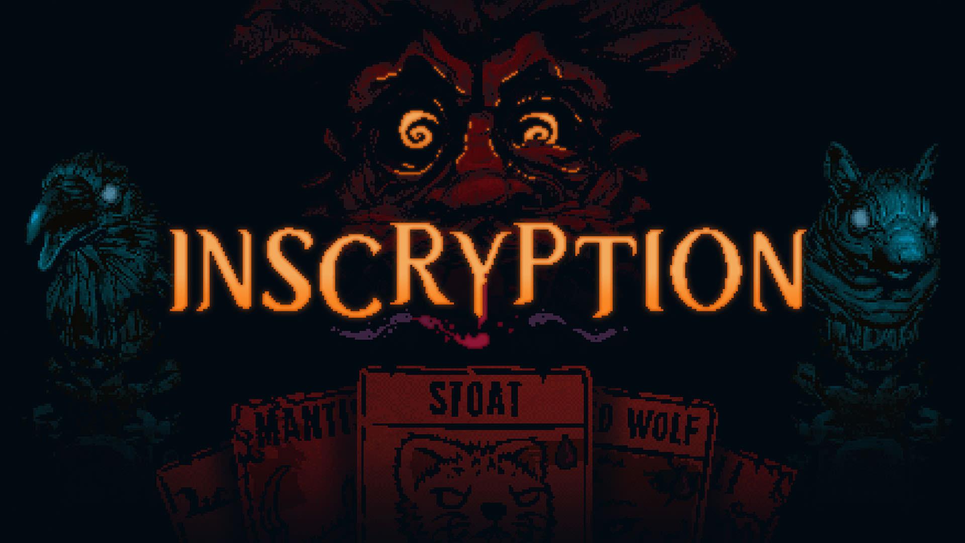 لوگو و سه شخصیت بازی Inscryption
