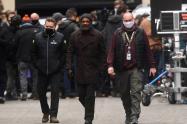 ساموئل ال جکسون در نقش نیک فیوری در پشت صحنه سریال Secret Invasion 