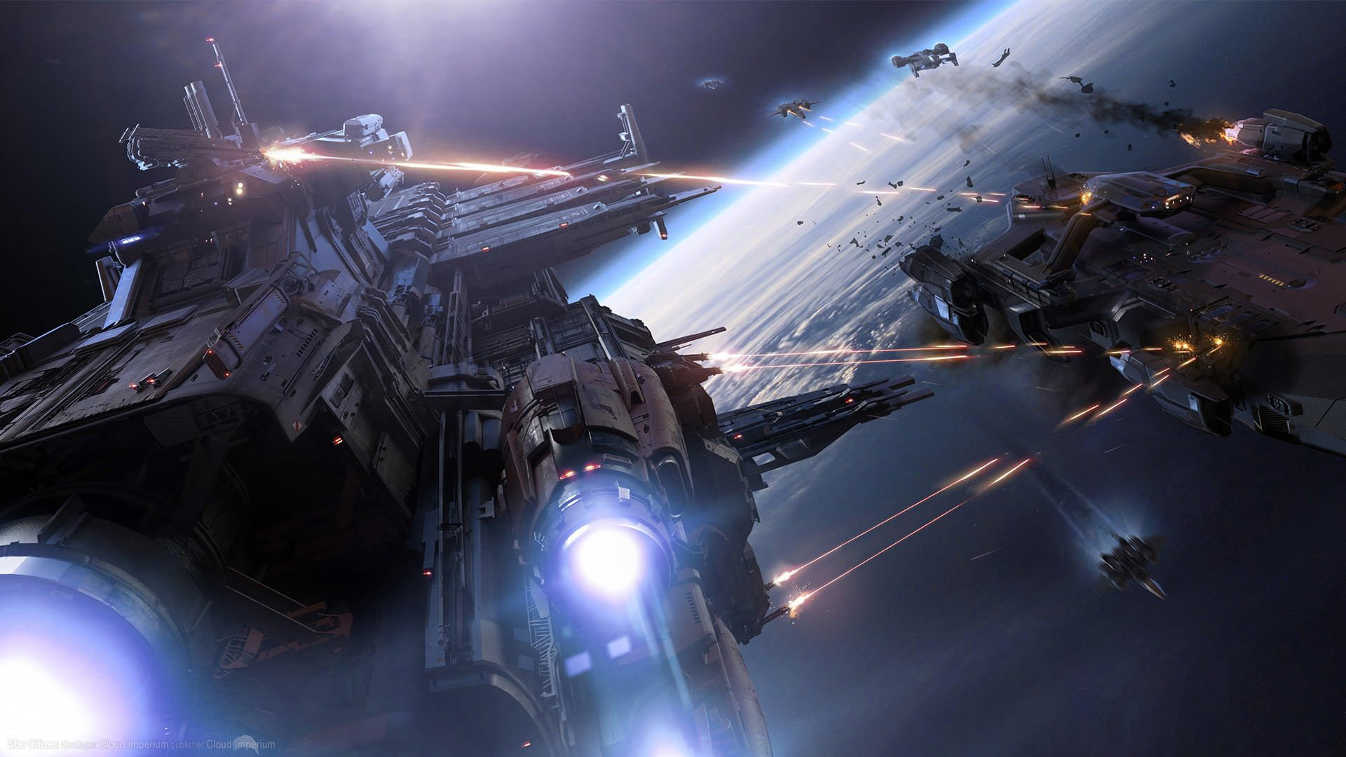 star citizen ships fighting 1  Image of star citizen ships fighting 1