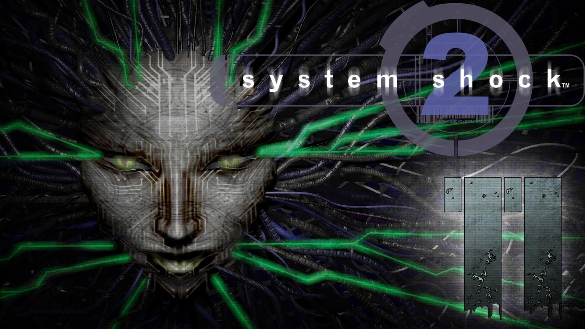 شدان در کنار لوگوی System Shock 2
