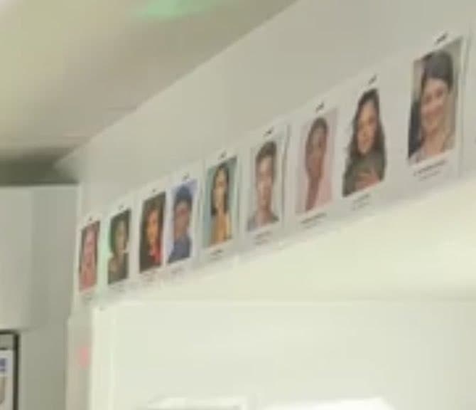 تصاویر بازیگران روی دیوار در پشت صحنه فیلم The Marvels
