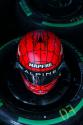 کلاه ایمنی استبان اکون، راننده فرانسوی فرمول یک تیم آلپین با طرح مرد عنکبوتی
