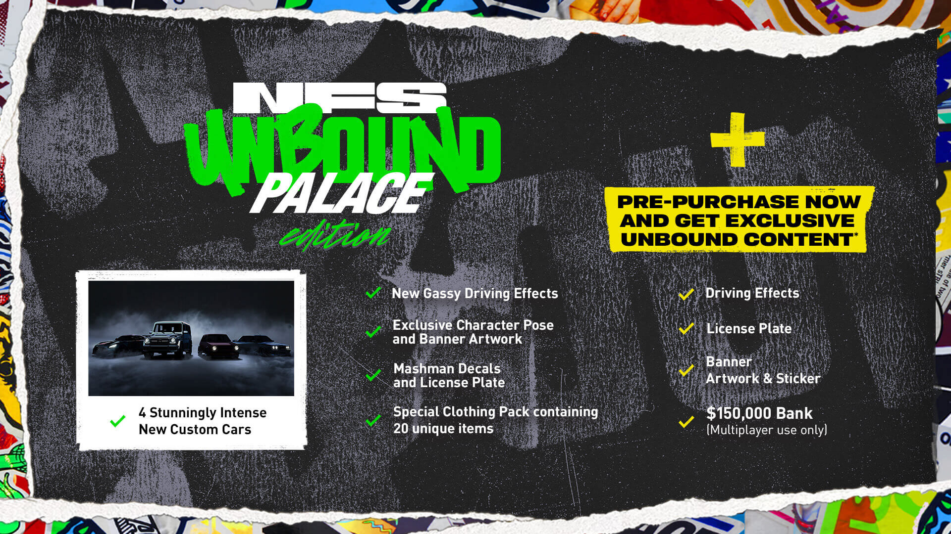 Need for Speed ​​Unbound و پاداش پیش‌سفارش نسخه Palace 