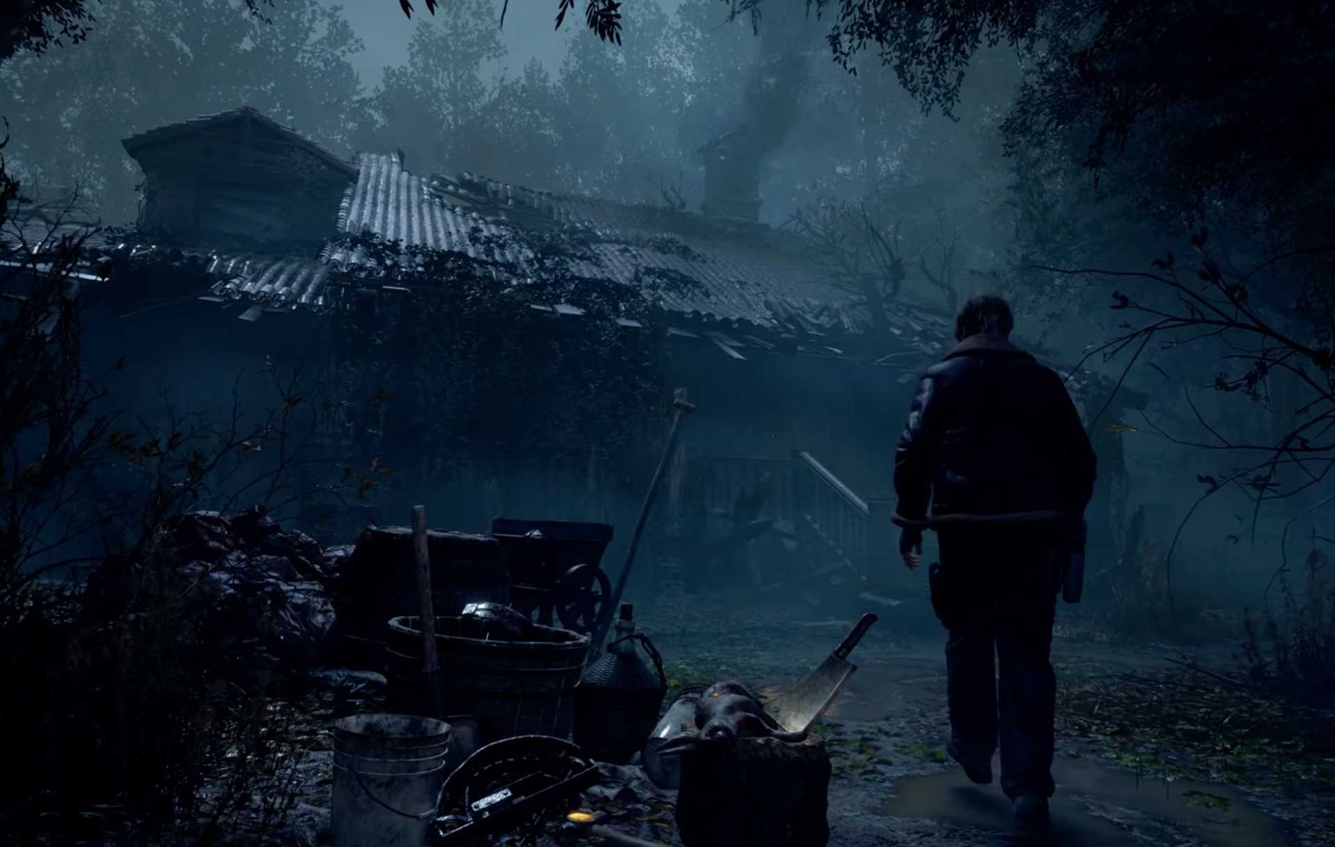 لیان اسکات کندی در آستانه ورود به خانه اولین گنادو در ریمیک Resident Evil 4 کپکام