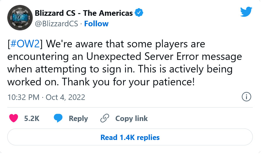 توییت بلیزارد درباره‌ی حملات DDos به بازی Overwatch 2