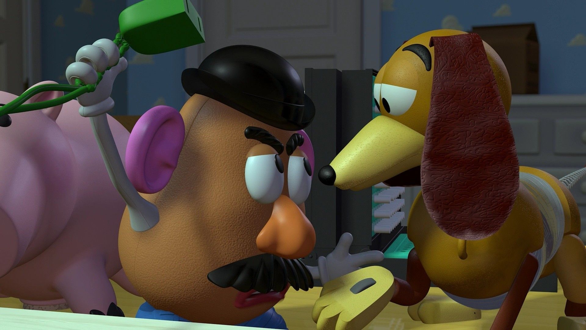 اسلینکی داگ و آقای سیب زمینی در مجموعه انیمیشن های Toy Story