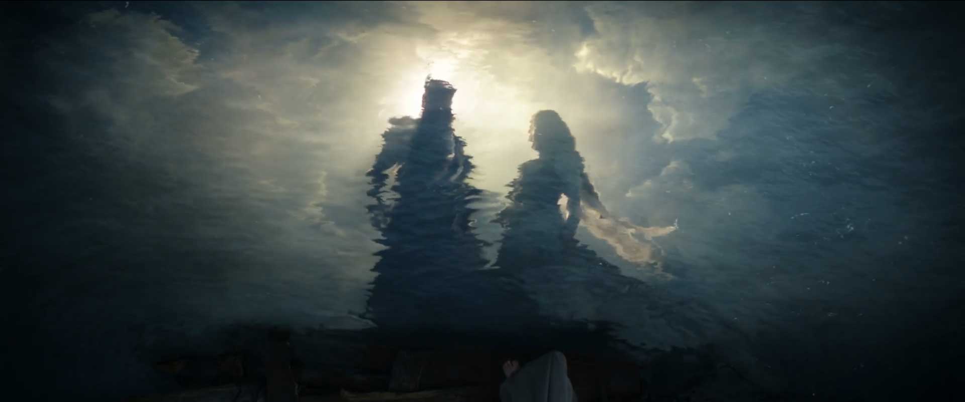 ارباب تاریکی در کنار گالادریل در تصور به نمایش درآمد توسط سائورون