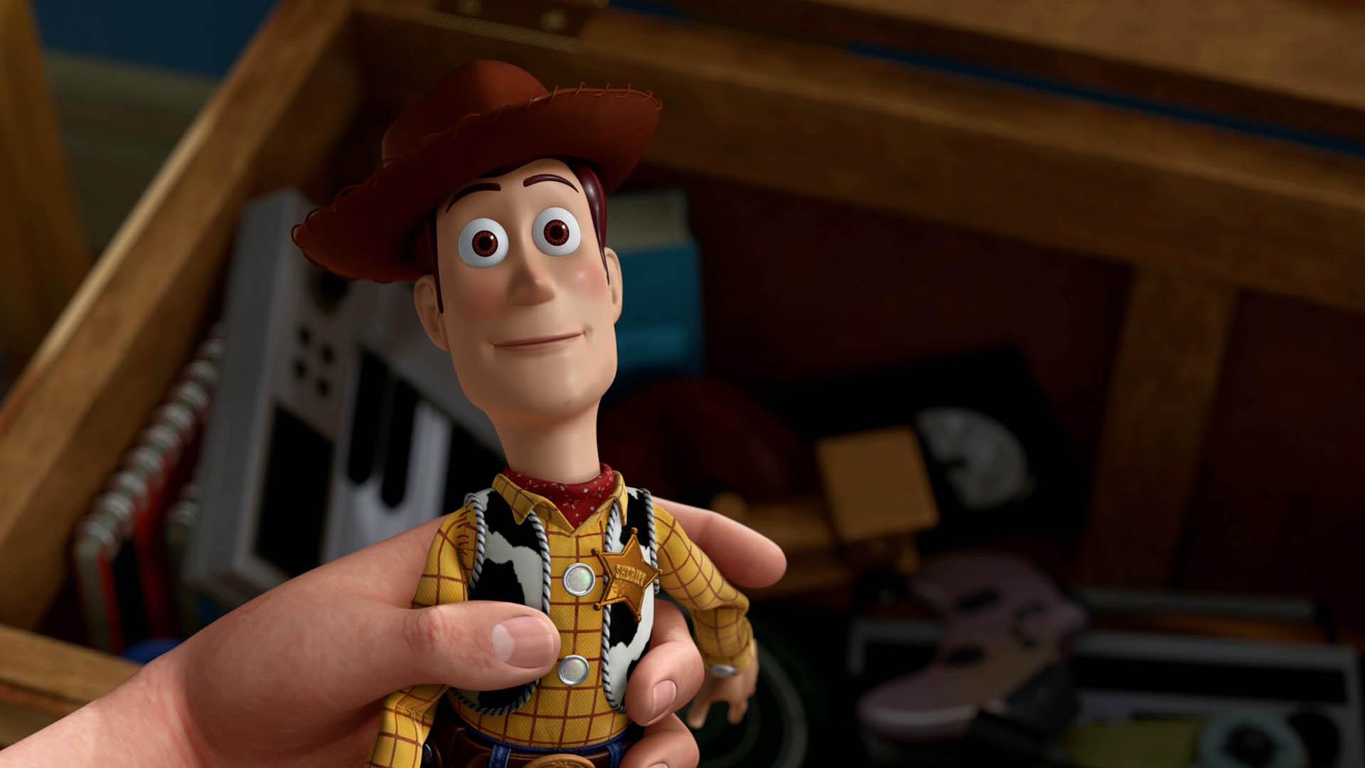 شخصیت وودی در دست اندی در مجموعه انیمیشن های Toy Story