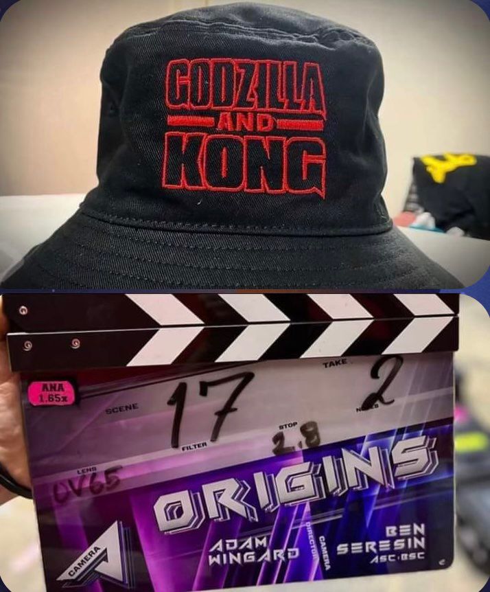 مجموعه ای از آخرین روز فیلمبرداری دنباله فیلم Godzilla vs Kong و نام Godzilla and Kong on the Hat