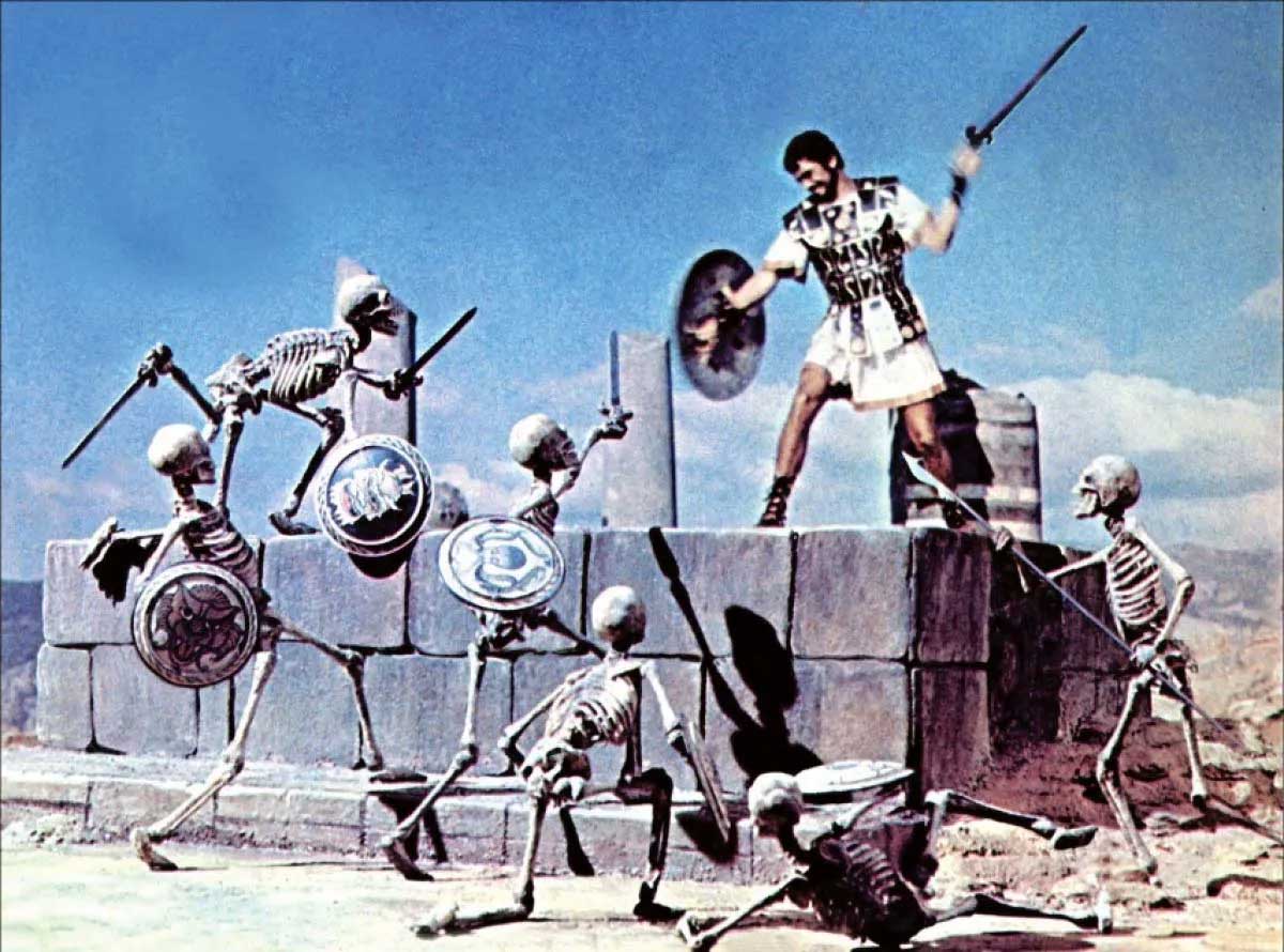 فیلم جیسون و آرگونات ها محصول 1963 و نبرد با جنگجویان اسکلت