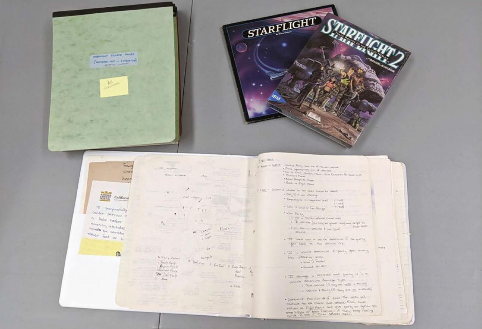 دفترچه طراحی بازی Starflight 2 در بنیاد تاریخ بازی‌های ویدیویی