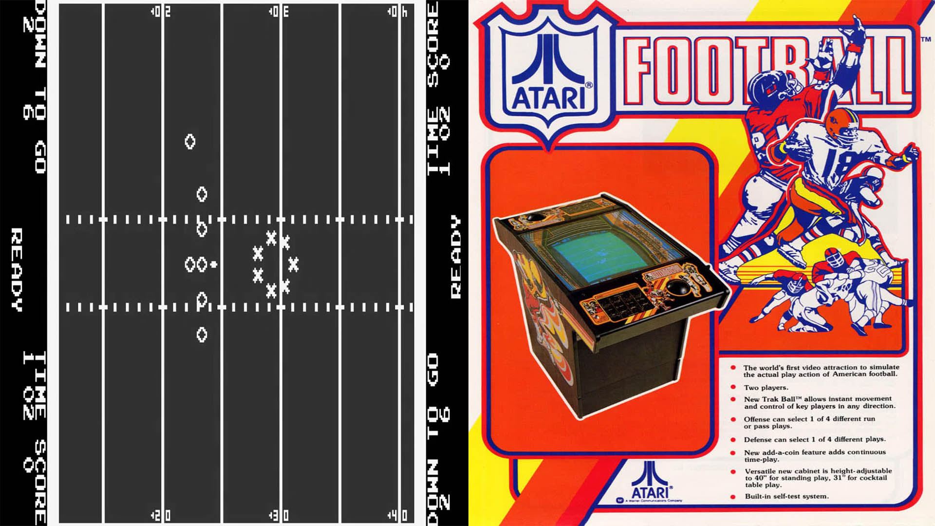 بازی Atari Football و دستگاه آرکید آن