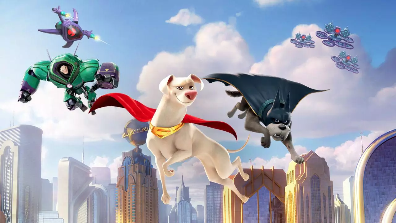 کریپتو سگ سوپرمن در کنار دیگر حیوانات خانگی ابرقهرمانان
