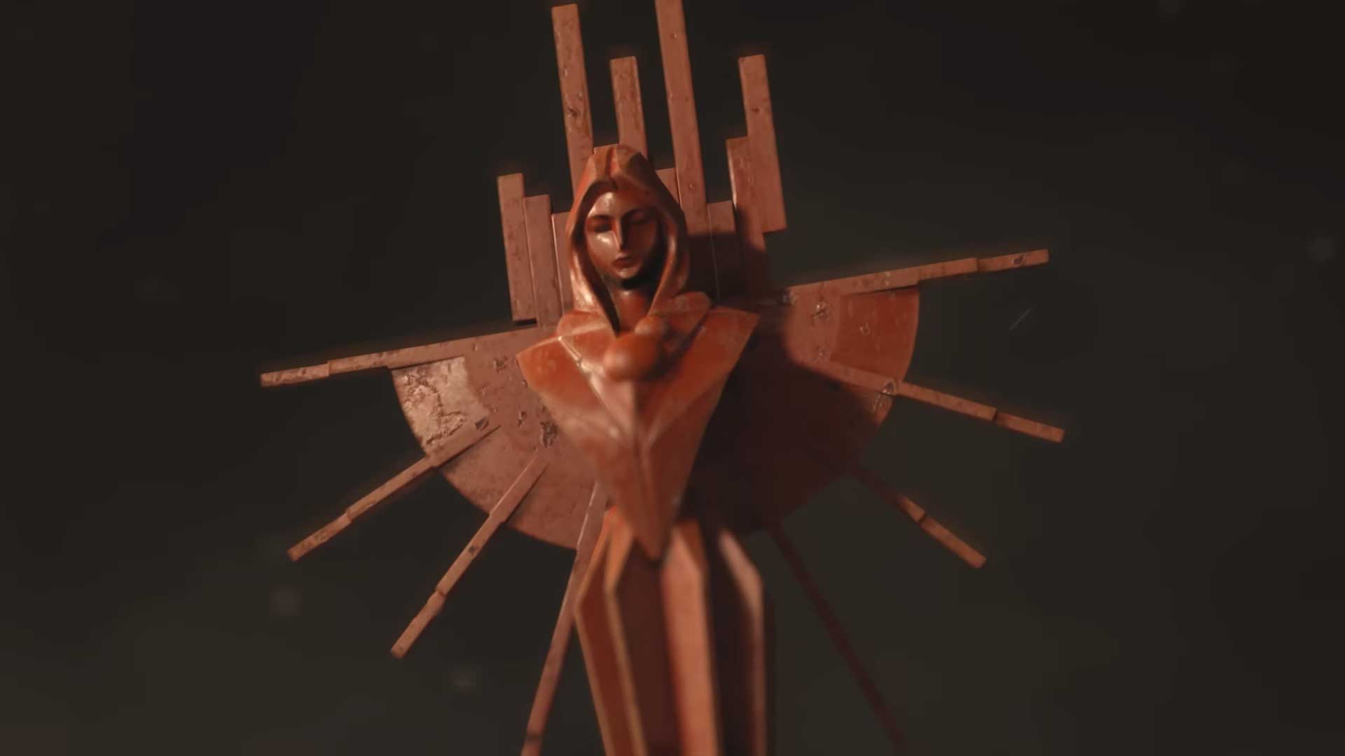 مجسمه قرمز یک زن در تریلر بازی دث استرندینگ ۲