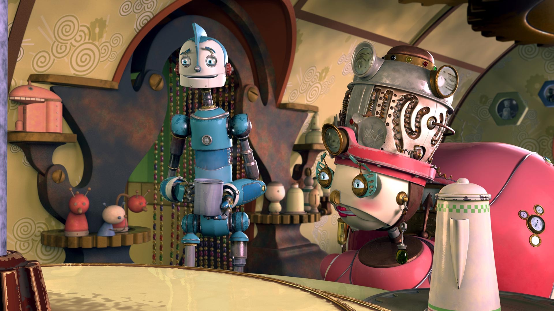 رادنی و خاله گردالو در انیمیشن ربات ها