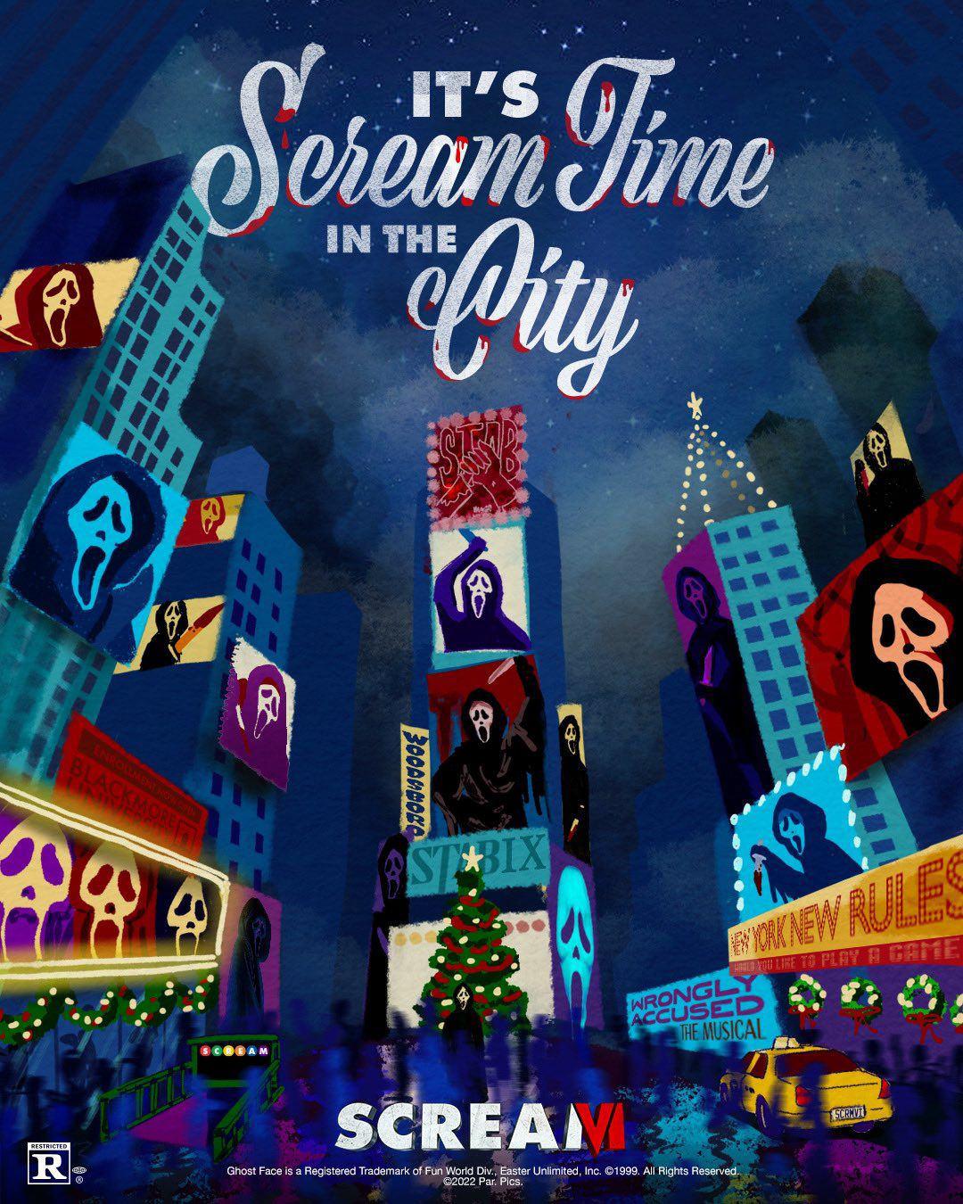 پوستر فیلم Scream VI با حال و هوای کریسمس