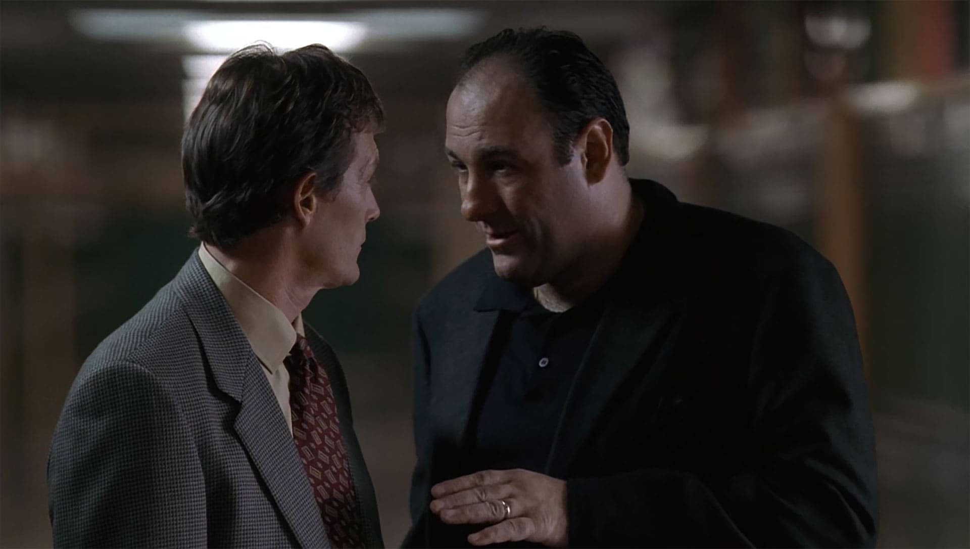 تونی سوپرانو در حال صحبت با دیوید در سریال The Sopranos