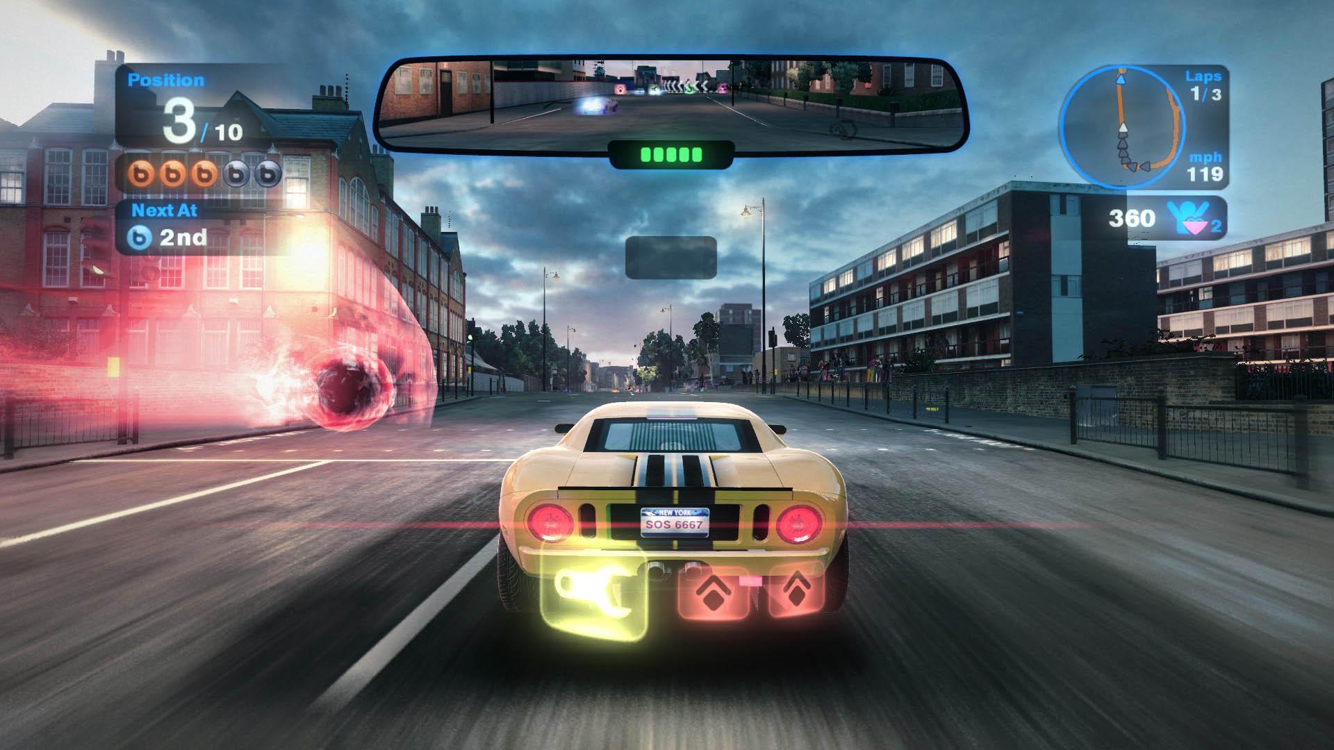 رانندگی با فورد جی تی در بازی Blur