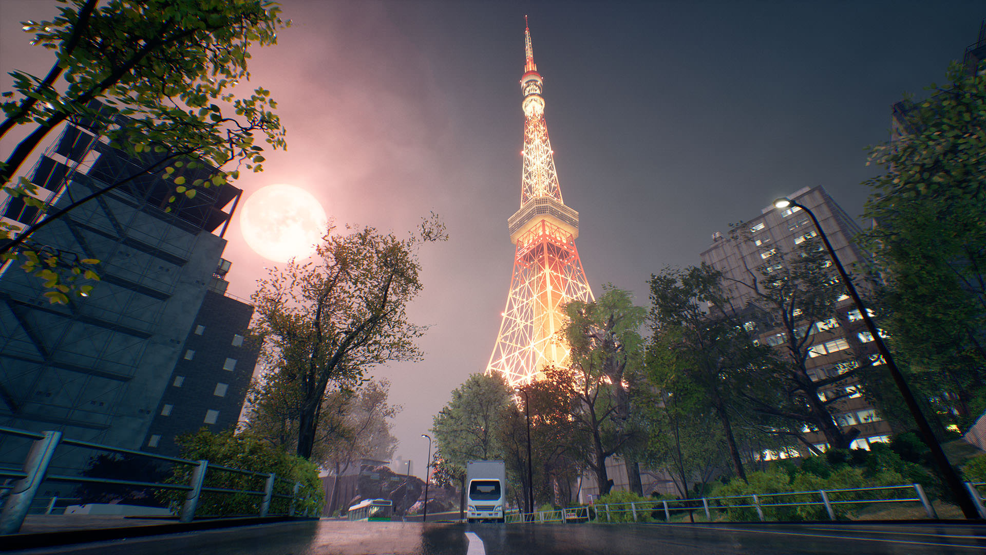 فضای شهر توکیو در بازی Ghostwire: Tokyo
