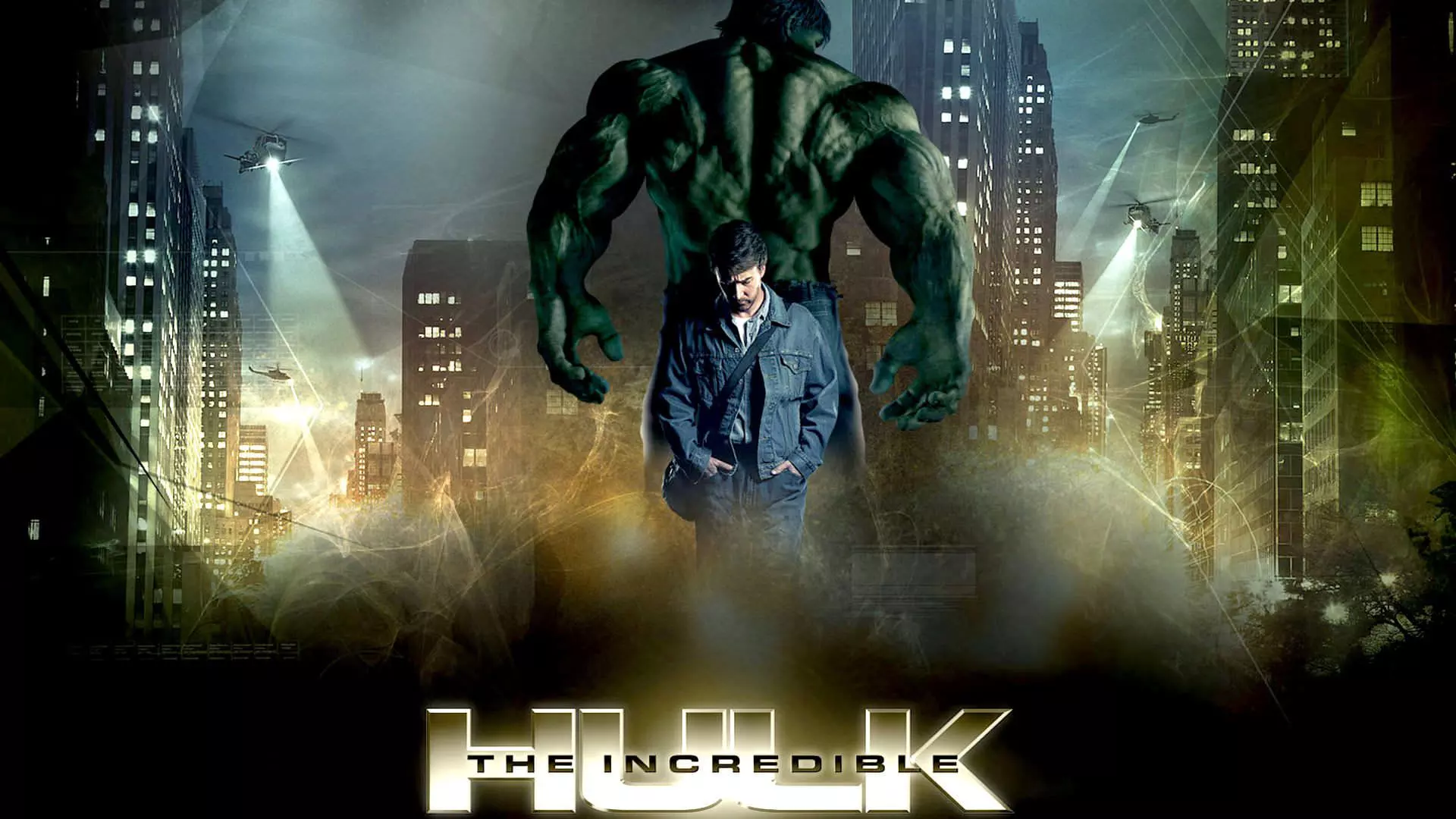 بروس بنر و هالک در پوستر فیلم The Incredible Hulk