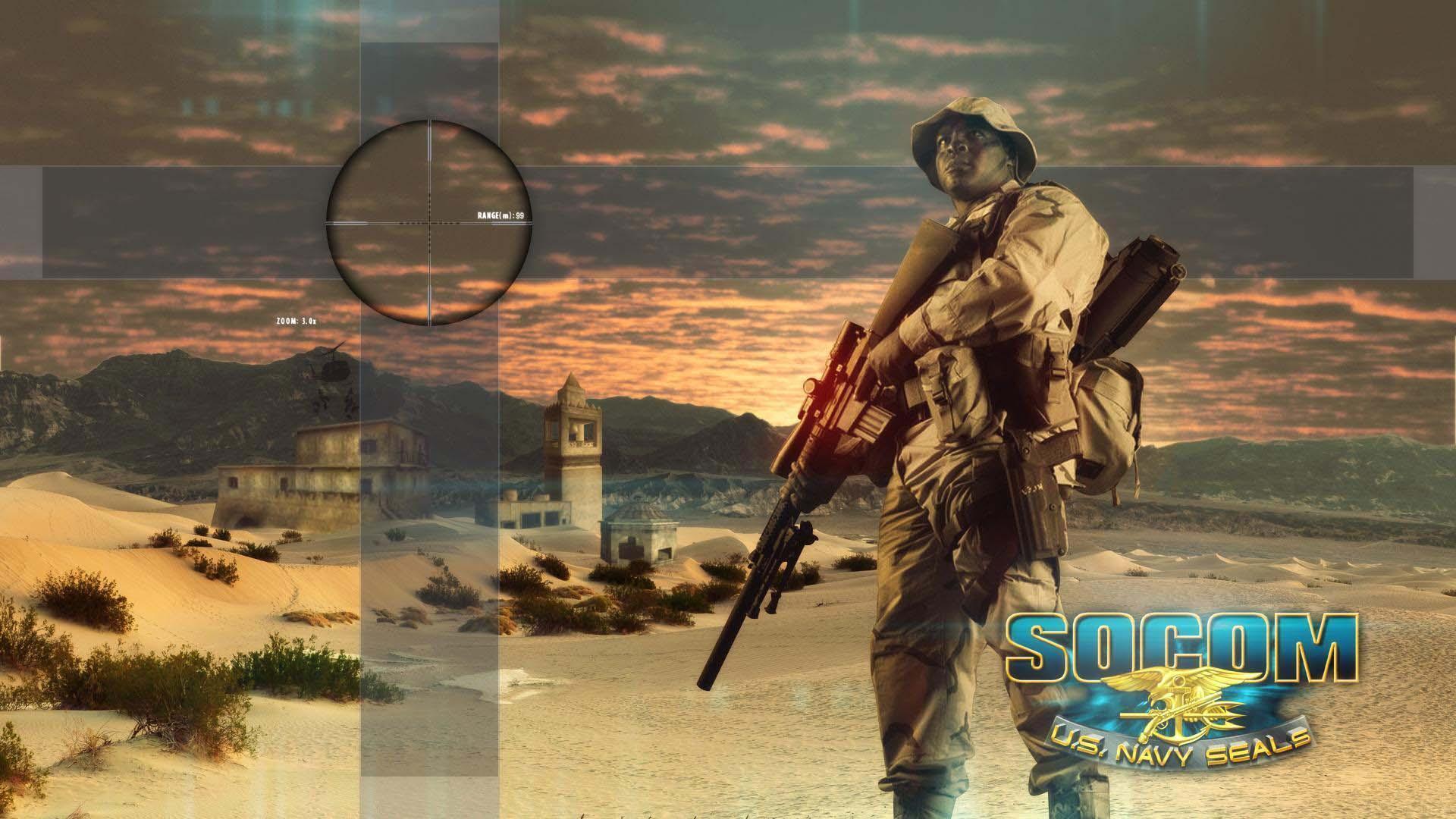 سرباز با اسلحه در بازی Socom