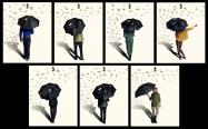 تمامی اعضای آکادمی آمبرلا در پوسترهای شخصیت سریال The Umbrella Academy