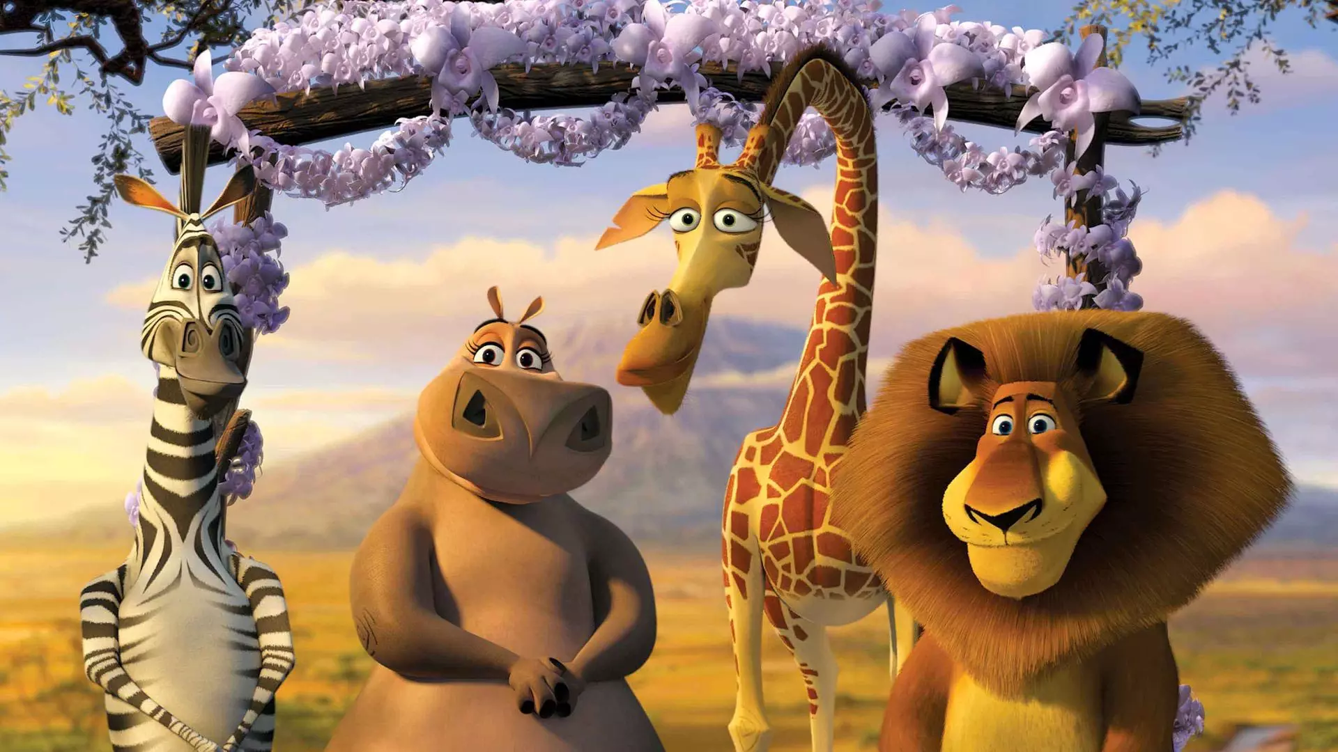 الکس، ملمن، گلوریا و مارتی در انیمیشن ماداگاسکار
