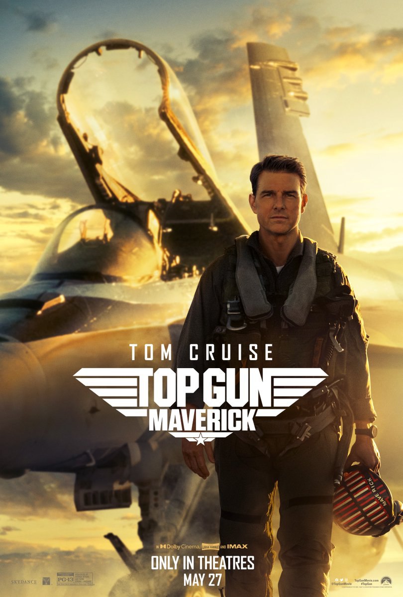 تام کروز در نقش ماوریک درکنار جنگنده F/A-18E سوپر هورنت در پوستر جدید فیلم Top Gun: Maverick